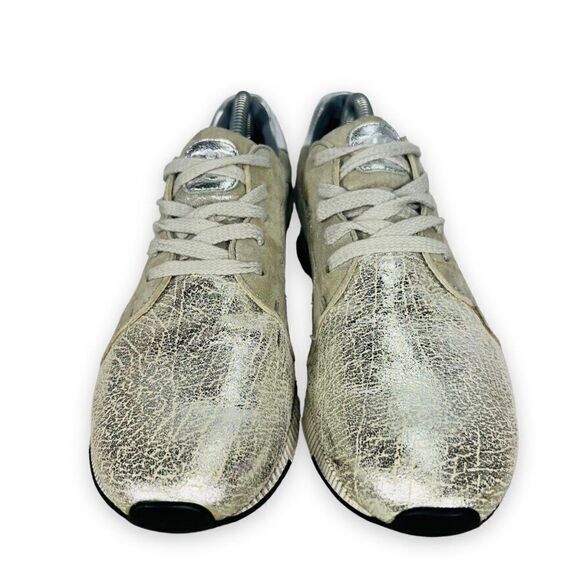 Paul Green Echt Leder Metallic Silver Low Top Casual Sneakers Women's 5 - Picture 3 of 12
